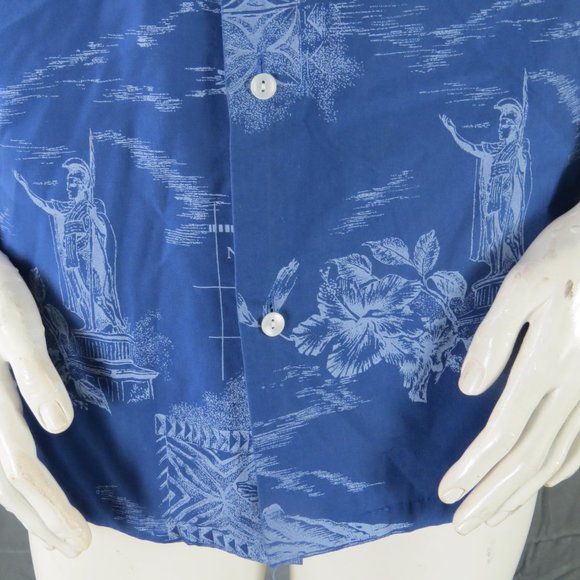 Retro Howie Hawaiian Shirt - Chart Hawaiian Islands Theme - Men's Large - Picture 4 of 11